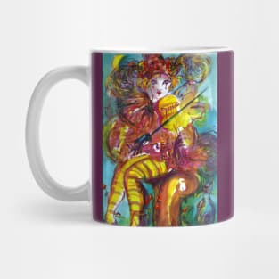 PIERROT PLAYING VIOLIN / Venetian Carnival Night Mug